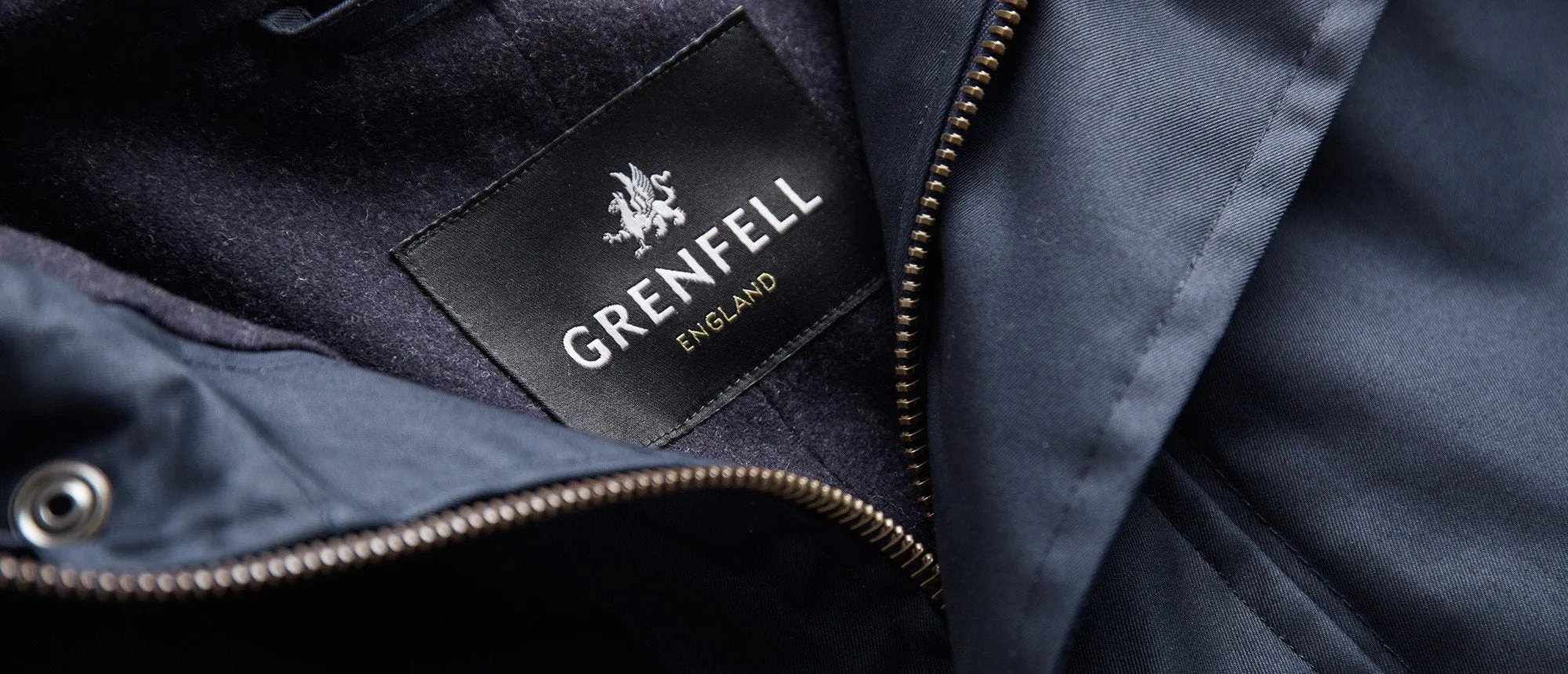 Cape Grenfell Cloth Navy with Merino Wool Lining