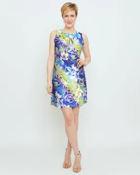 Capri Sheath Dress in Blue Belles Fleur