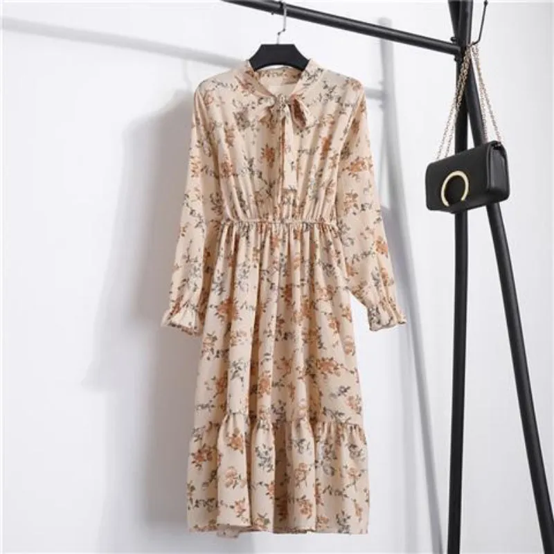 Casual Long Sleeve Knee-Length Summer Loose Dresses