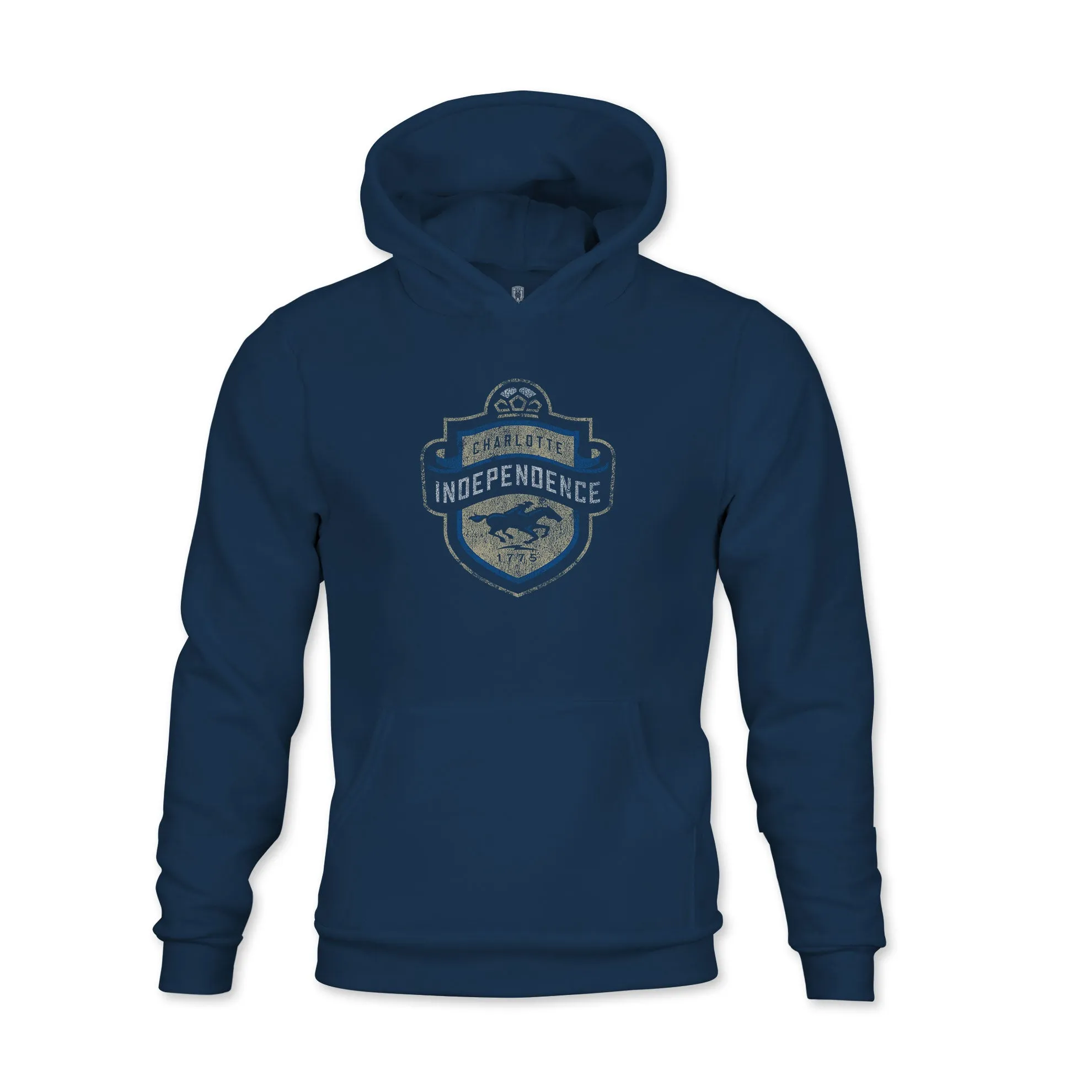 Charlotte Independence Color Badge Youth Fleece Pullover Hoodie - Navy