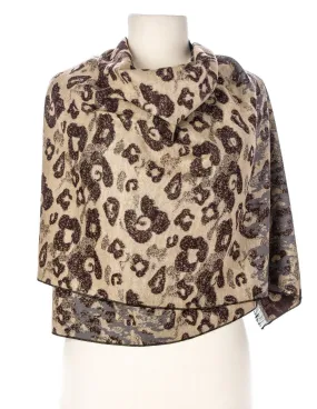 Cheetah Print Heavy Shawl/Wrap - Taupe