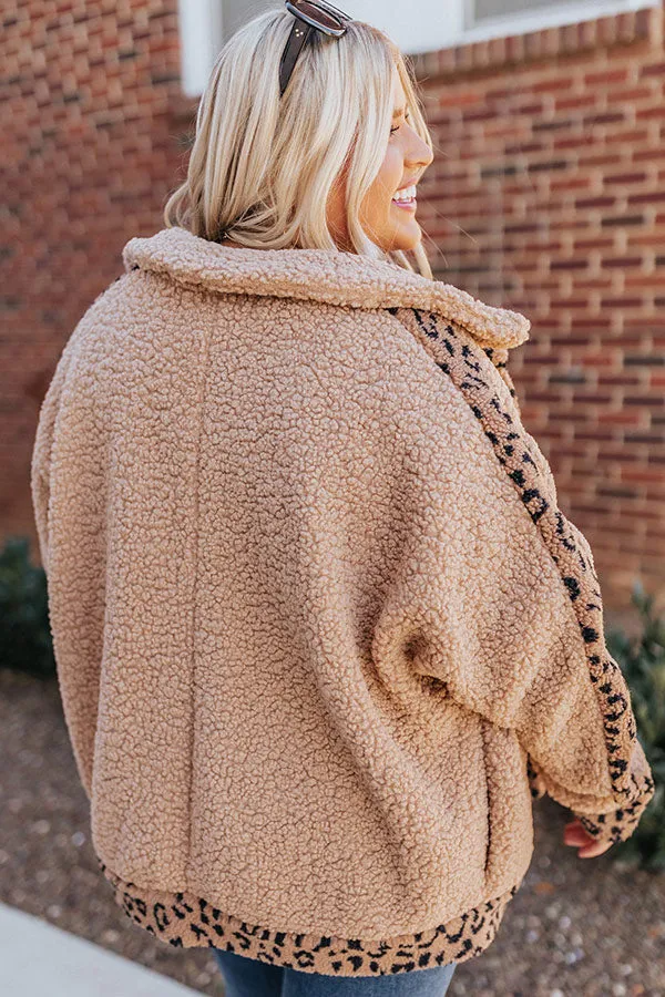 Chestnut Latte Sherpa Jacket Curves