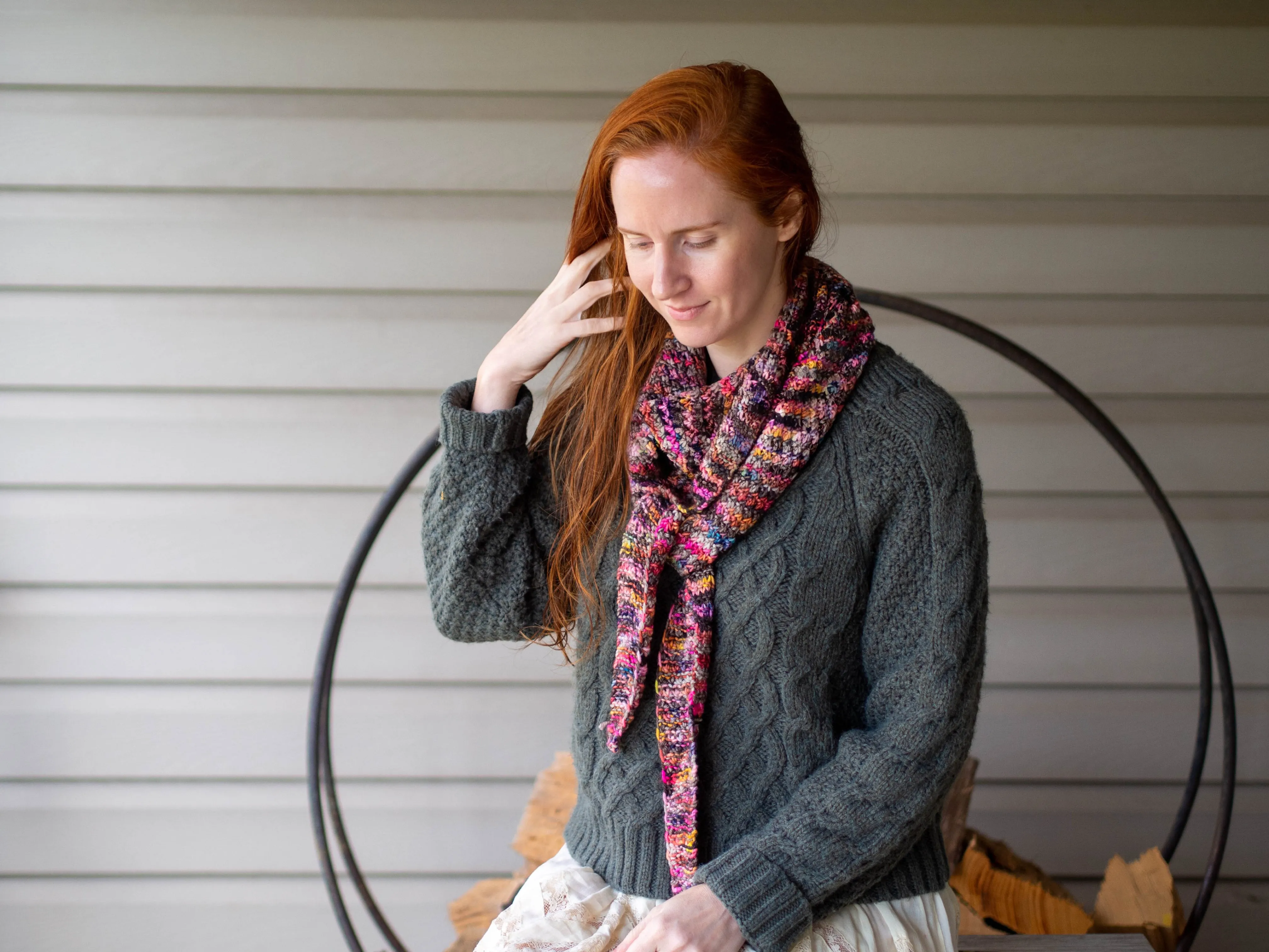 Clove Hitch Scarf Sport or DK Weight Knitting Pattern