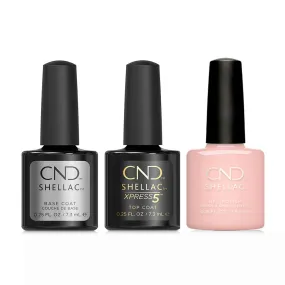 CND - Shellac Xpress5 Combo - Base, Top & Uncovered 0.25 oz