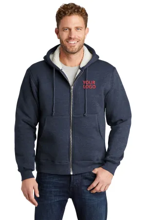 CornerStone Sherpa-Lined Hooded Fleece Jacket, Navy