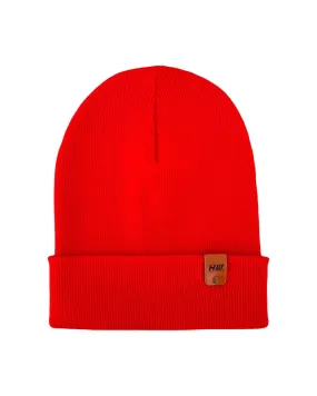 CTD108 HAAKWEAR Knit Cuffed Beanie / Hat - Scarlet Red, Made in USA