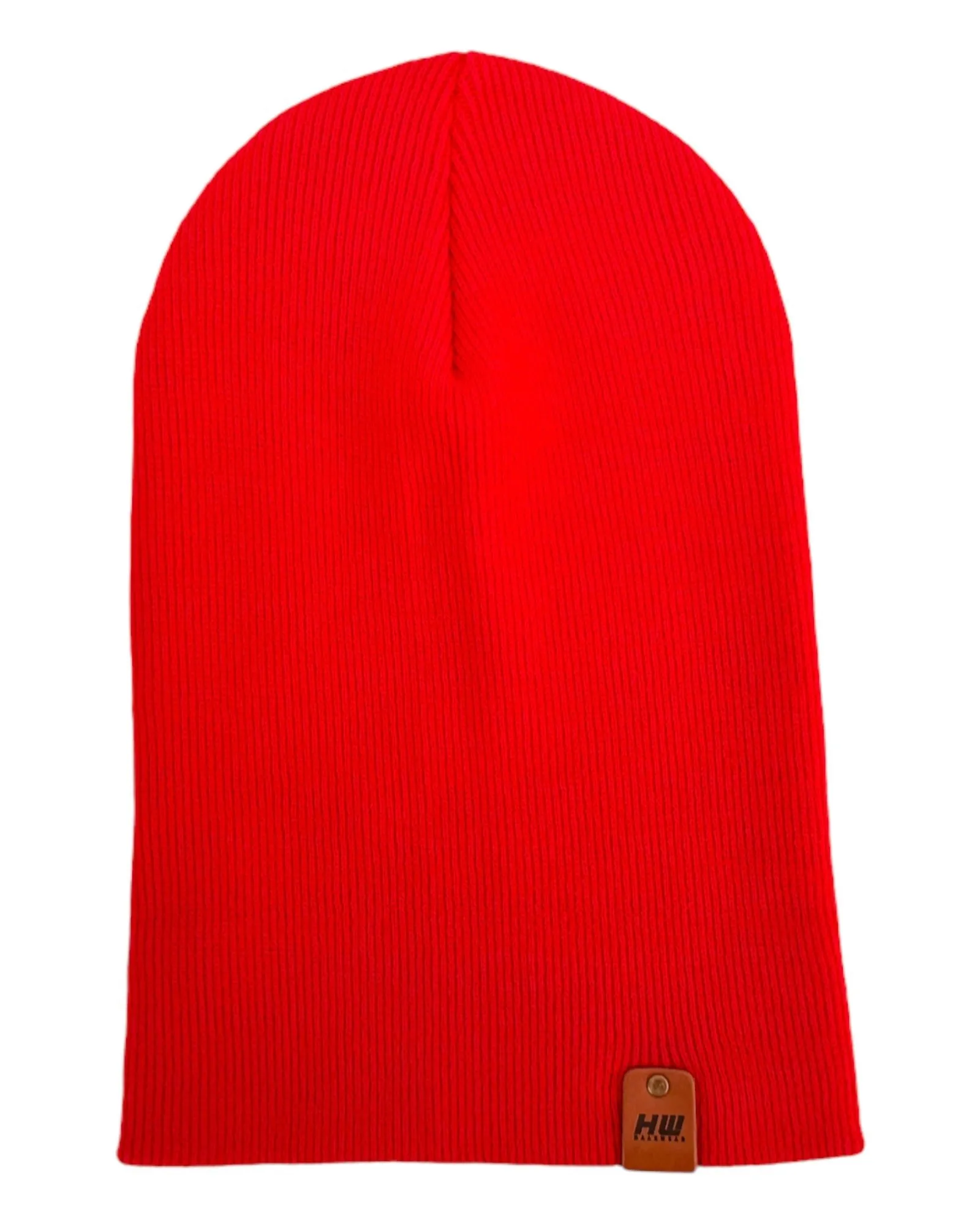 CTD108 HAAKWEAR Knit Cuffed Beanie / Hat - Scarlet Red, Made in USA