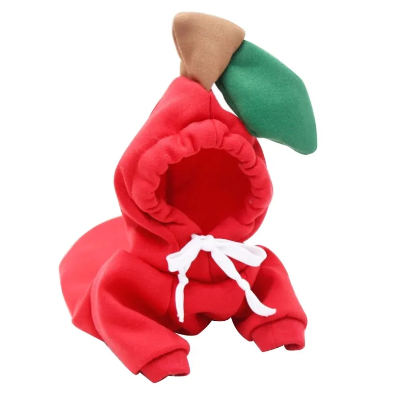 Cute Plush Hooded Dog Winter Coat – Warm Clothes for Bulldogs & Small Dogs