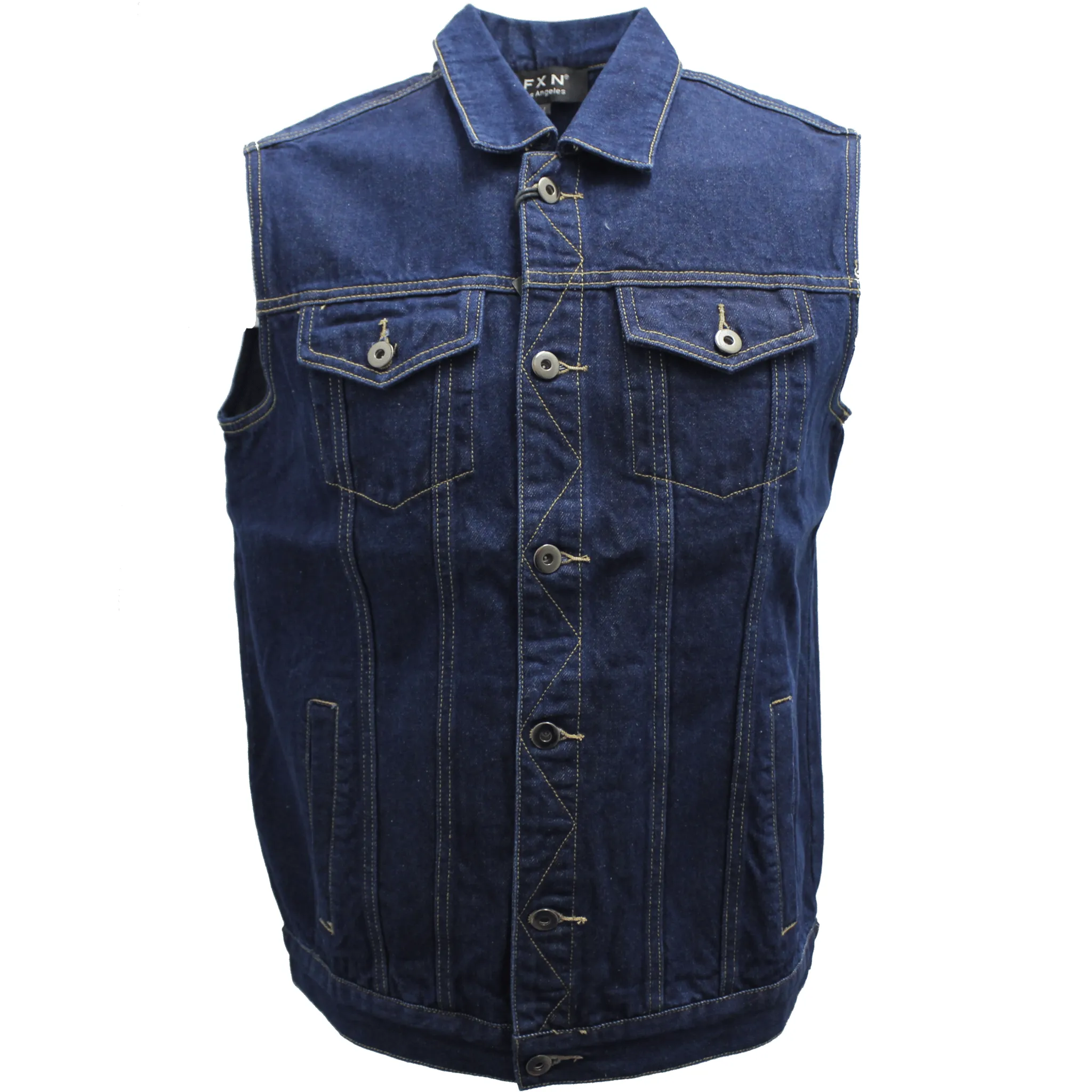 Dark Blue Denim Battle Vest