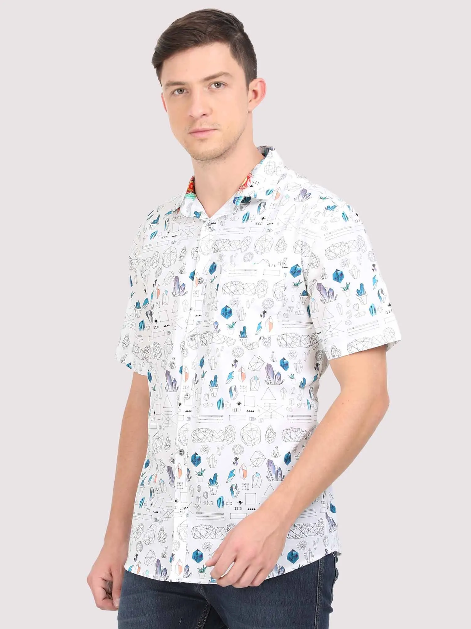 Doodle Digital Printed Half Shirt