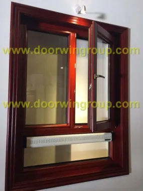 DOORWIN 2021Good Quality Aluminum Casement Window for House, Red Oak Wood Aluminum Window with Double Glazing - China Aluminium Window, Wood Window