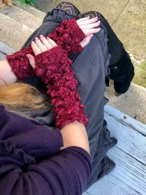 Dragon Cabled Gauntlets Knitting Pattern Dk or Worsted Weight