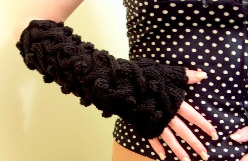 Dragon Cabled Gauntlets Knitting Pattern Dk or Worsted Weight