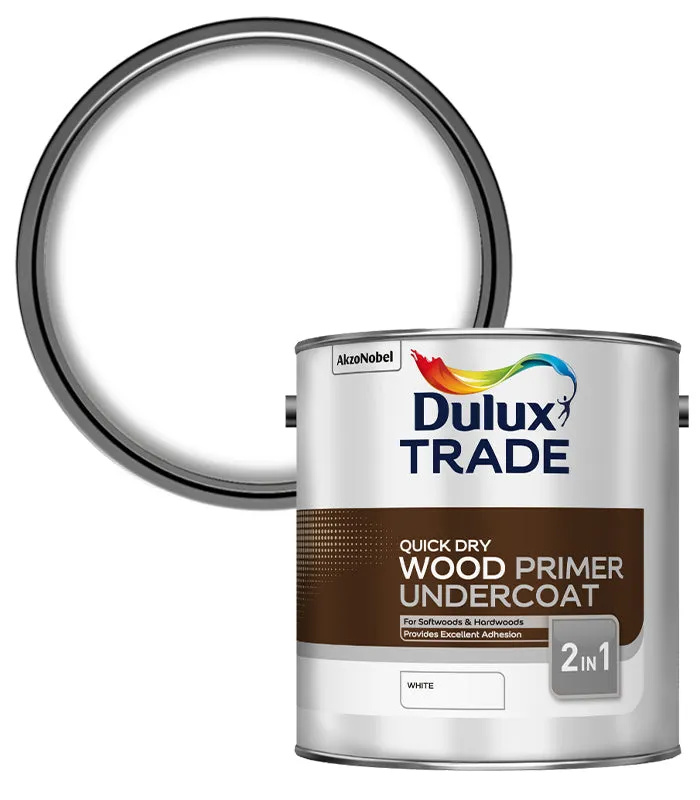 Dulux Trade Quick Dry Wood Primer and Undercoat - White