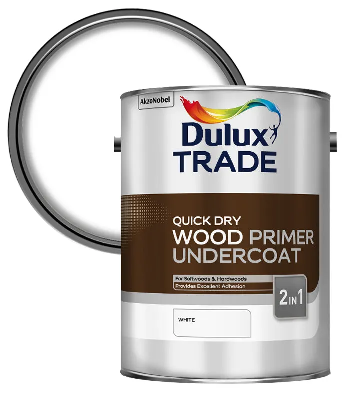 Dulux Trade Quick Dry Wood Primer and Undercoat - White