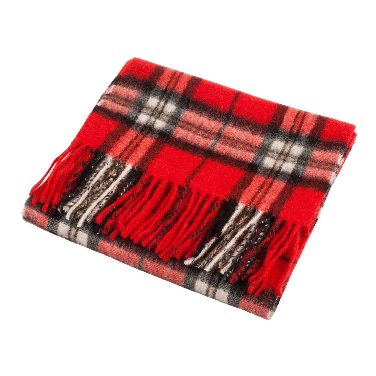 Edinburgh 100% Lambswool Scarf  Thomson Red