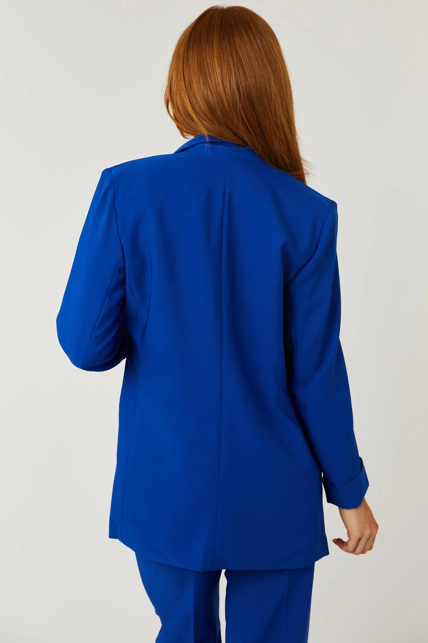 Emily Royal Blue Longline Open Blazer