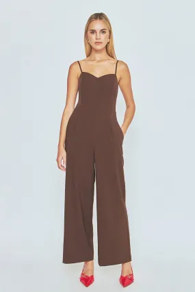 Endless Rose - Adjustable Bustier Wide Leg Jumpsuit