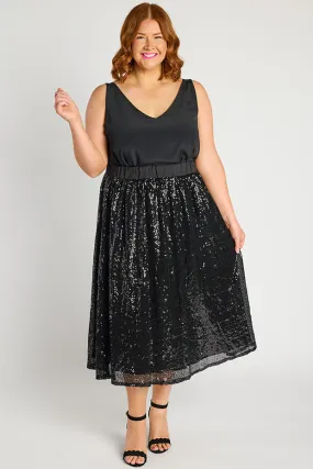 Eras Black Sequin Skirt