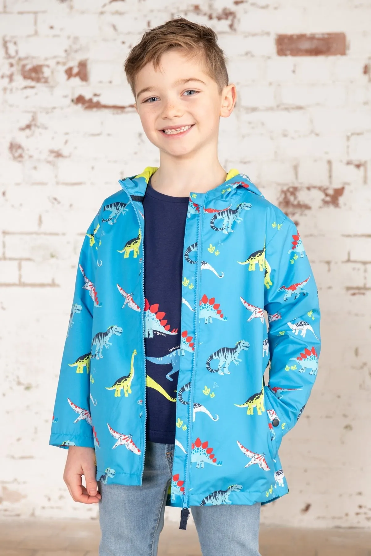 Ethan Jacket -  Blue Dino Print