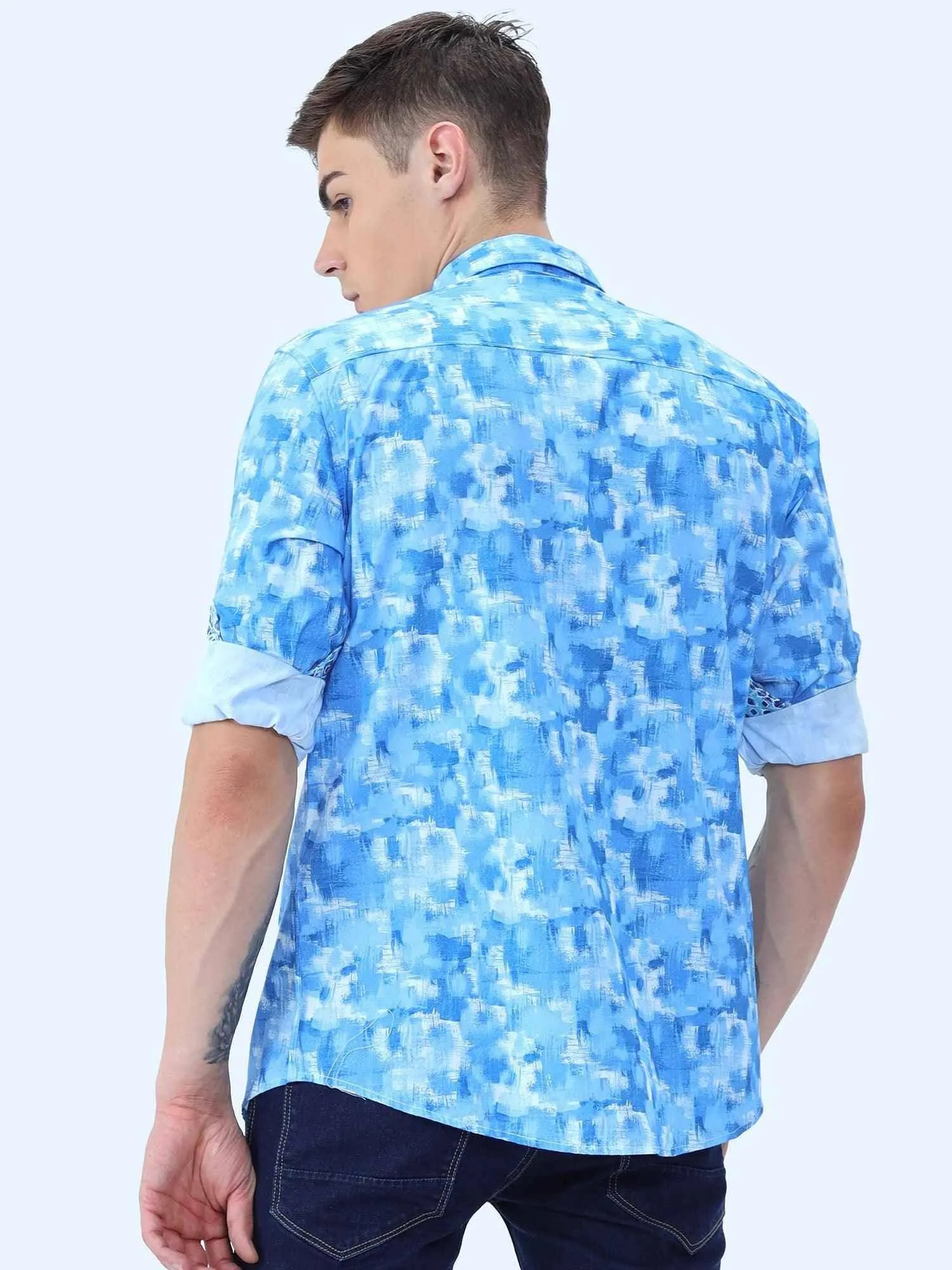 Everything Blue Digital Printed Full Shirt