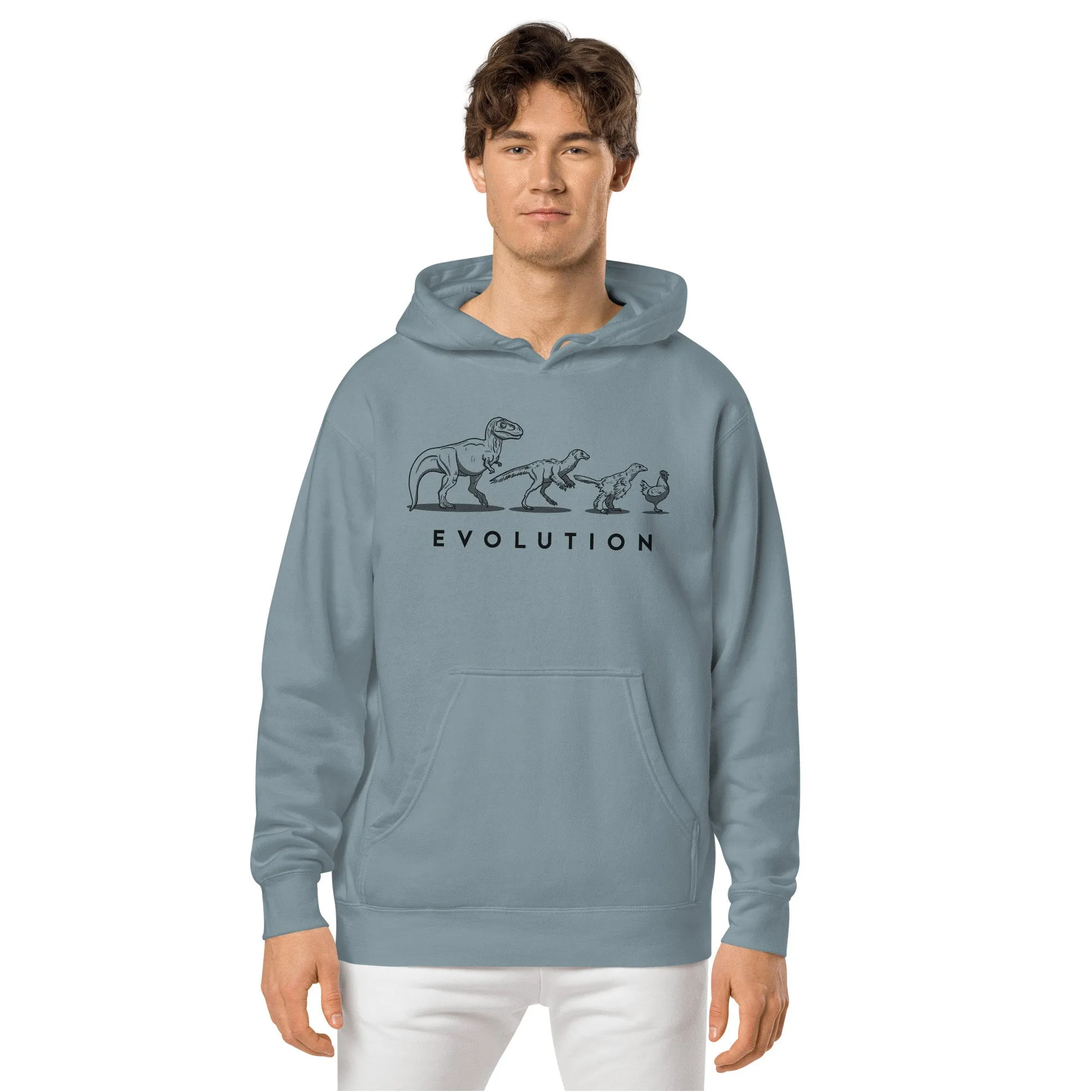 Evolution of the Dinosaur Vintage Wash Pullover Hoodie