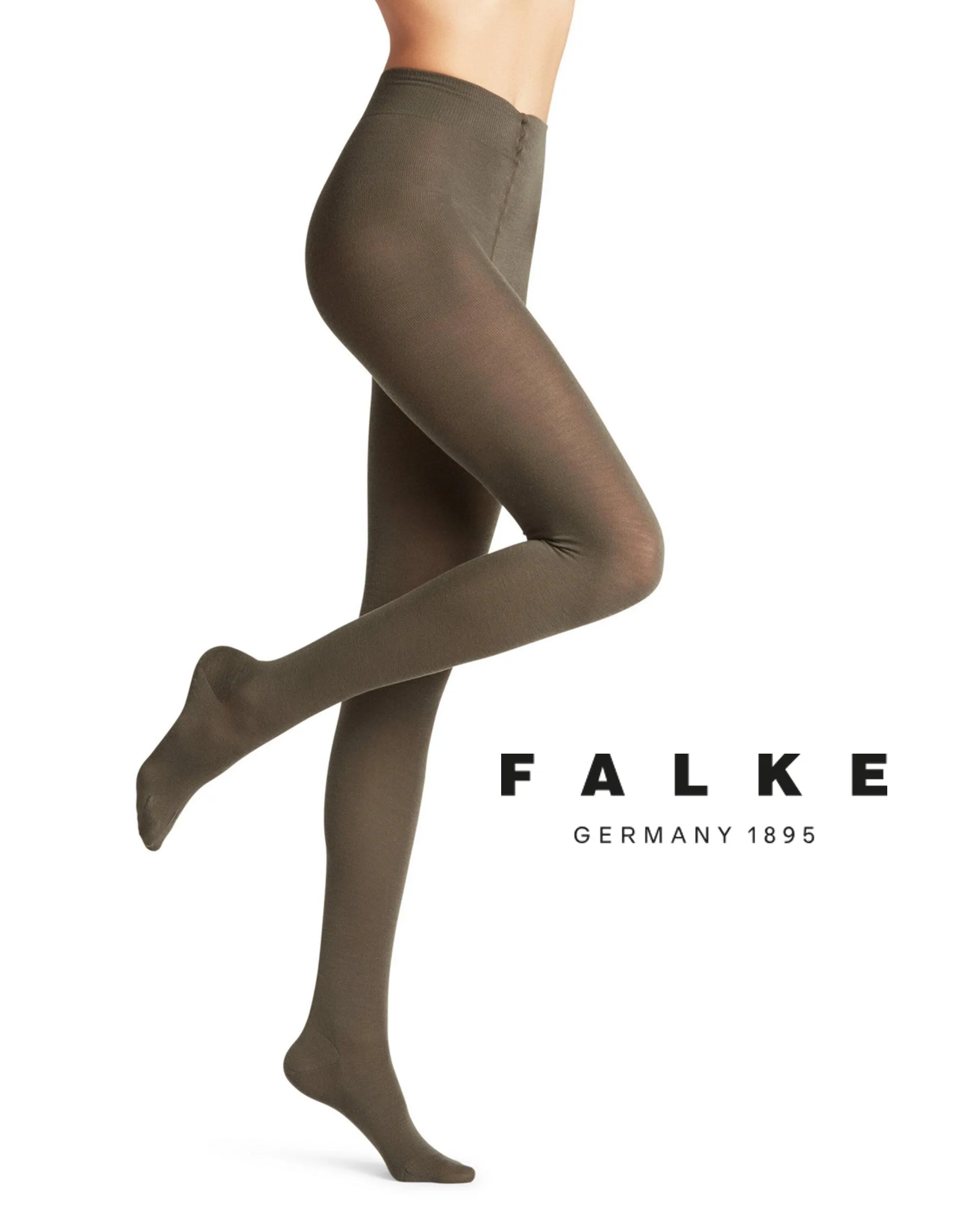 Falke Soft Merino Wool Tights 48425 Military Green