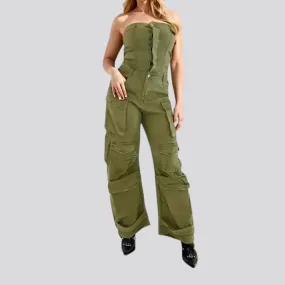 Fashionable jean jumpsuit for ladies