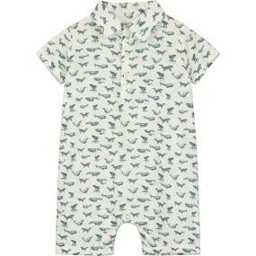 Finley Romper in White Whales