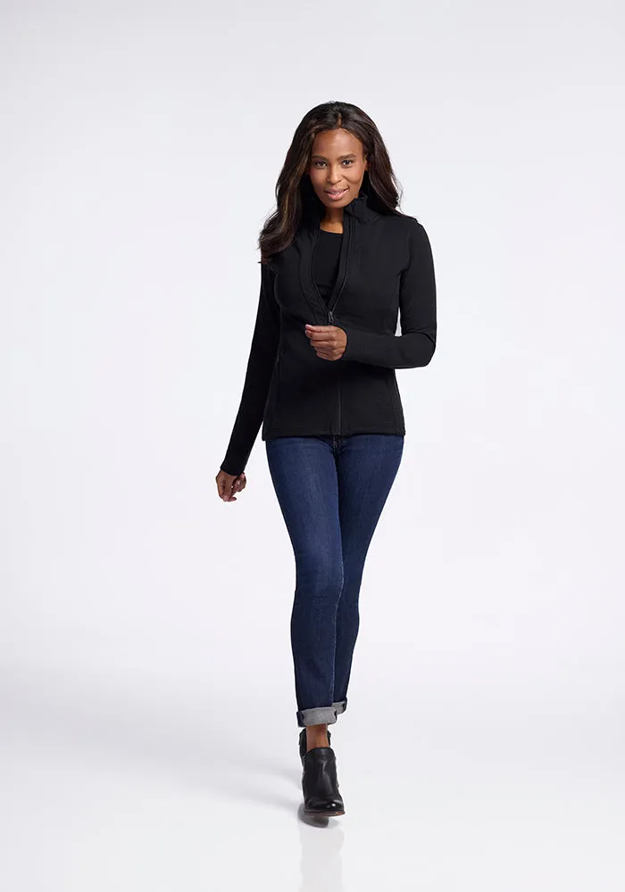 Finley Zip Up Sweatshirt - Black