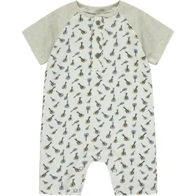 Flinn Romper in White Whales