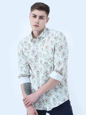 Flora Bunch Digital Printed Full Shirt