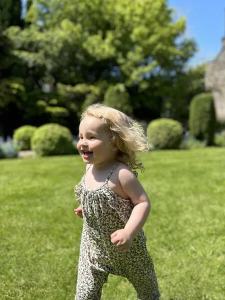 Flora Romper in Sand Birds