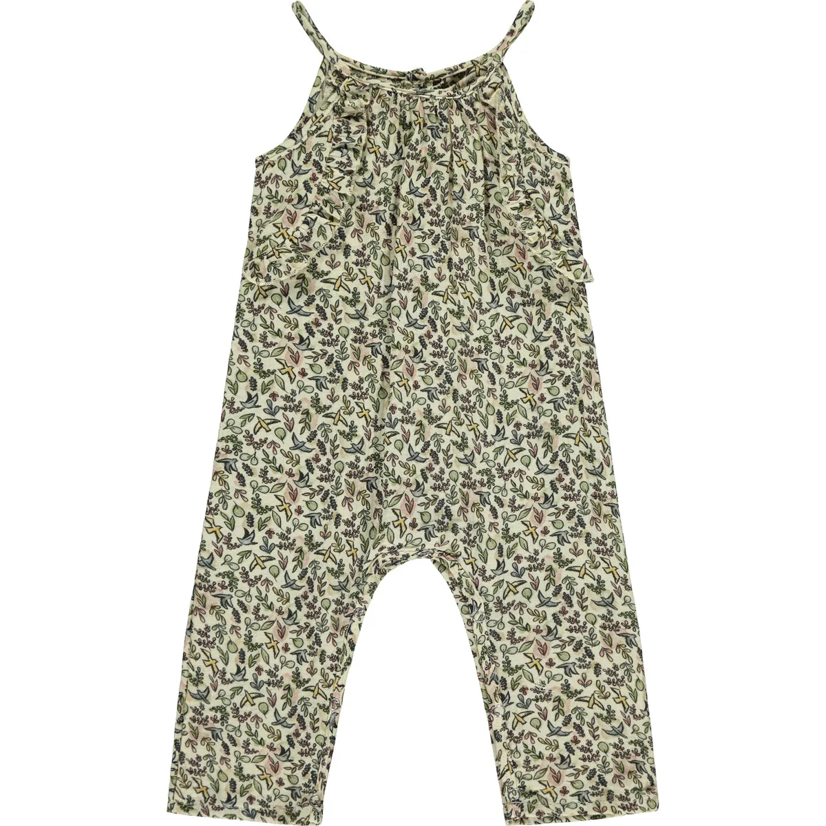 Flora Romper in Sand Birds