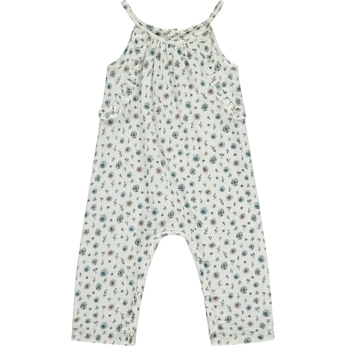 Flora Romper in White Flowers   Plants