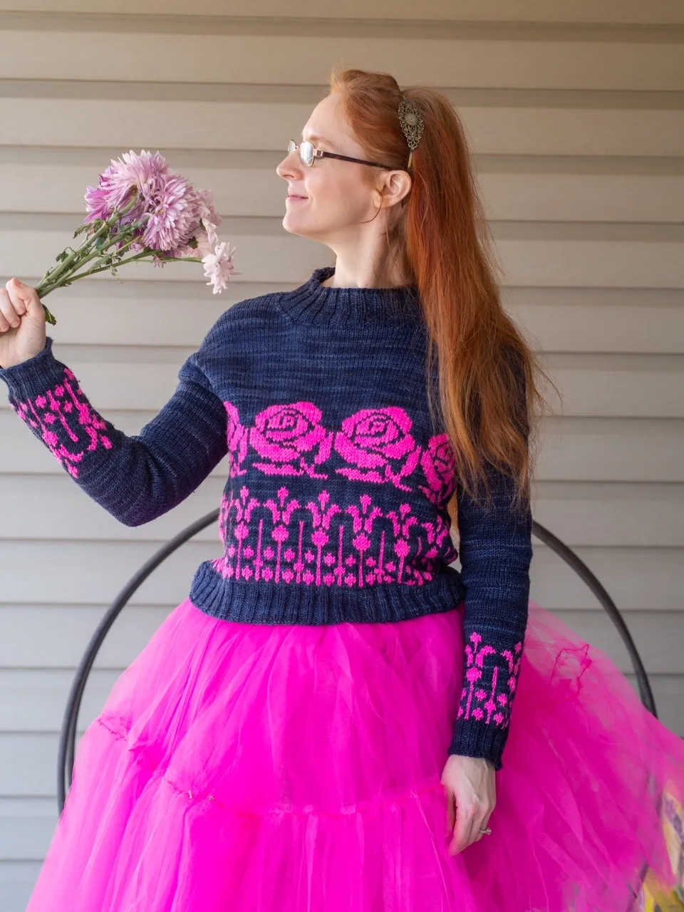 Floral Fallal DK Weight Hand Knitting Pattern