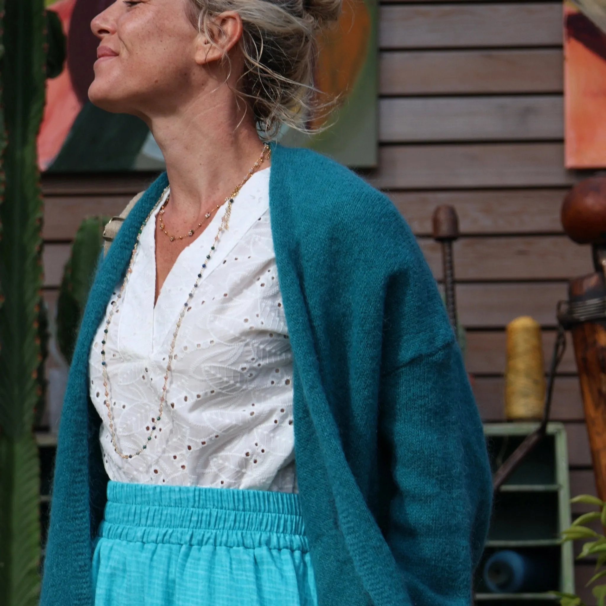 Gilet Marceline turquoise