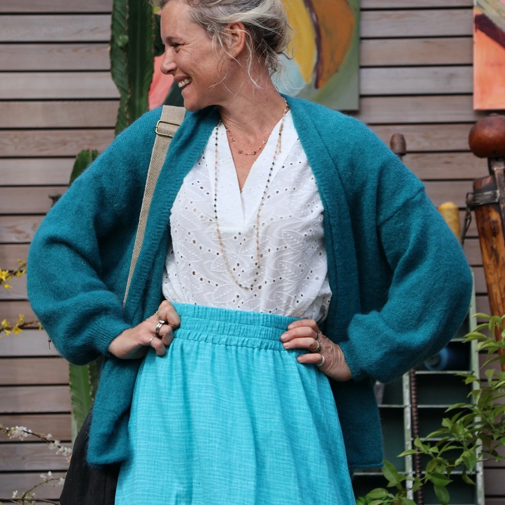 Gilet Marceline turquoise