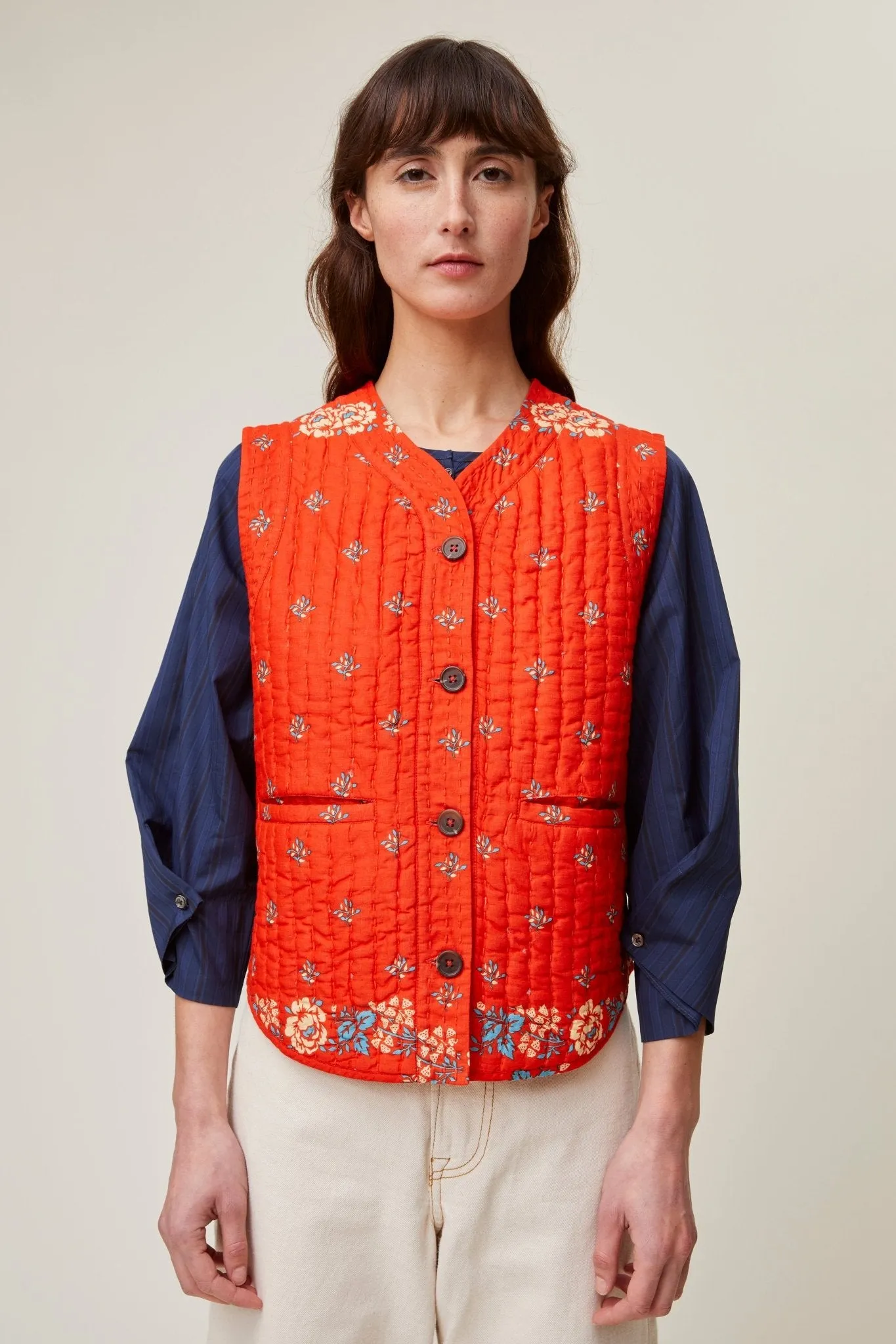 Gilet Paula N°742 Patchwork Poppy Red