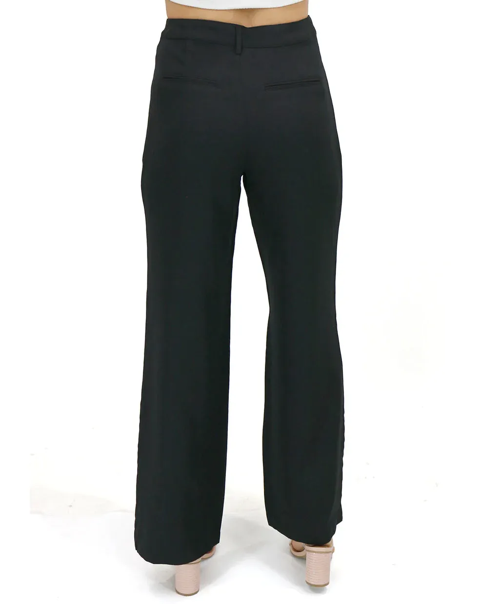 Grace & Lace Pocketed Wide Leg Pants - Black