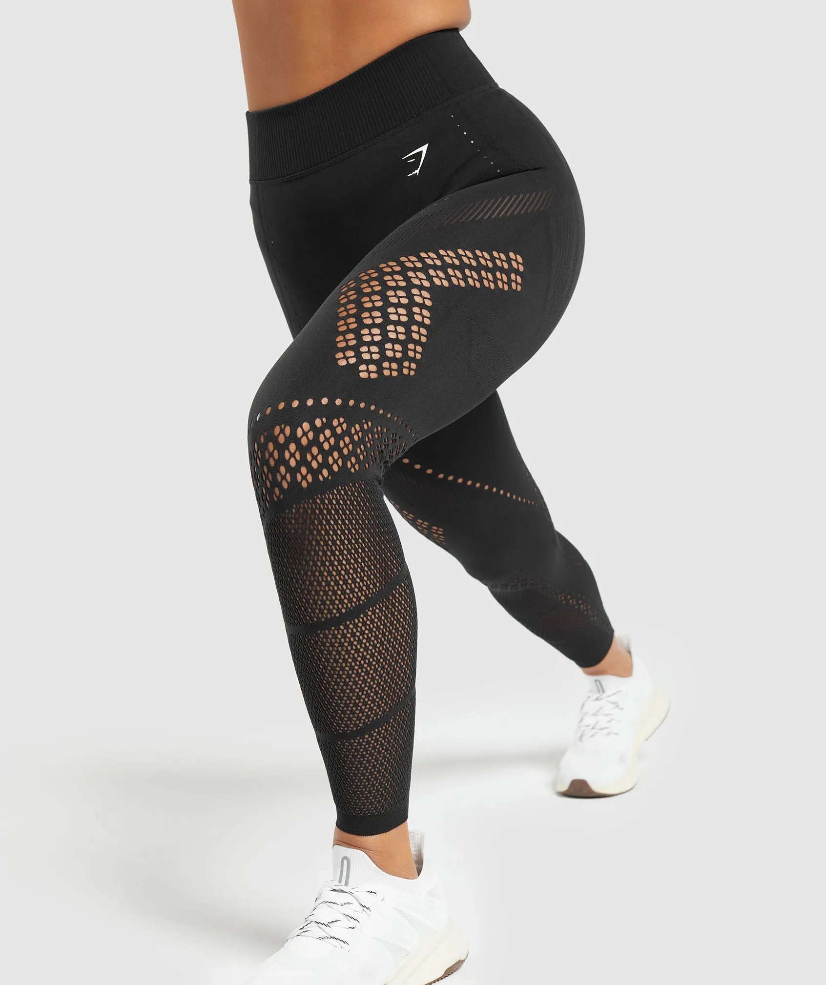 Gymshark Warp Knit Gradient Tights - Black