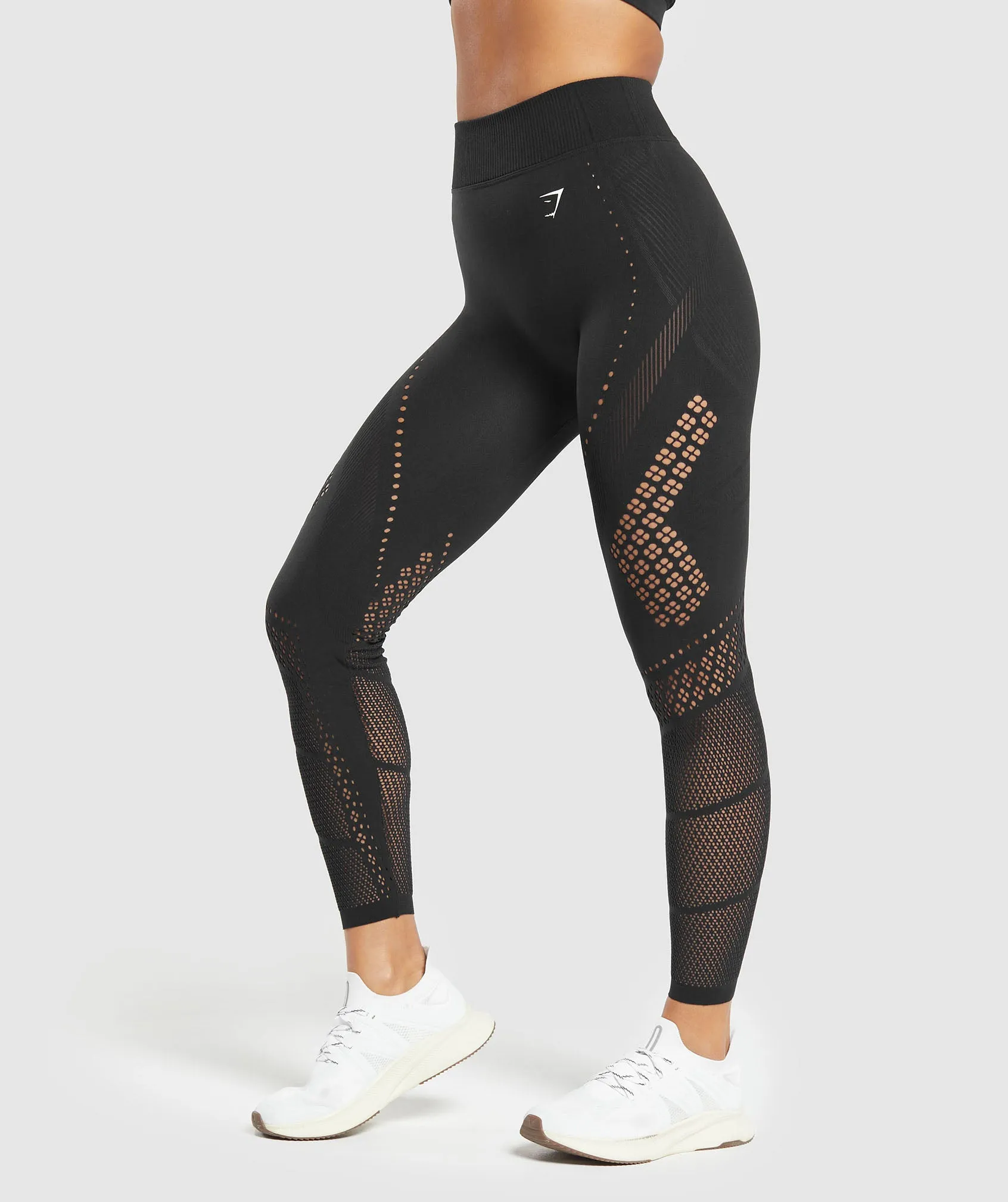 Gymshark Warp Knit Gradient Tights - Black