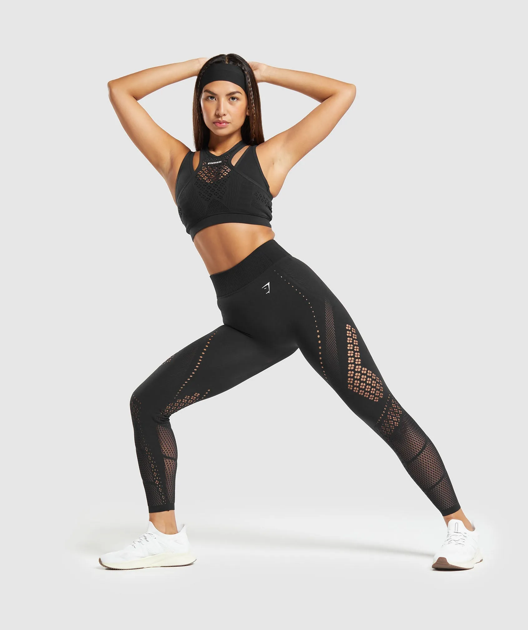 Gymshark Warp Knit Gradient Tights - Black