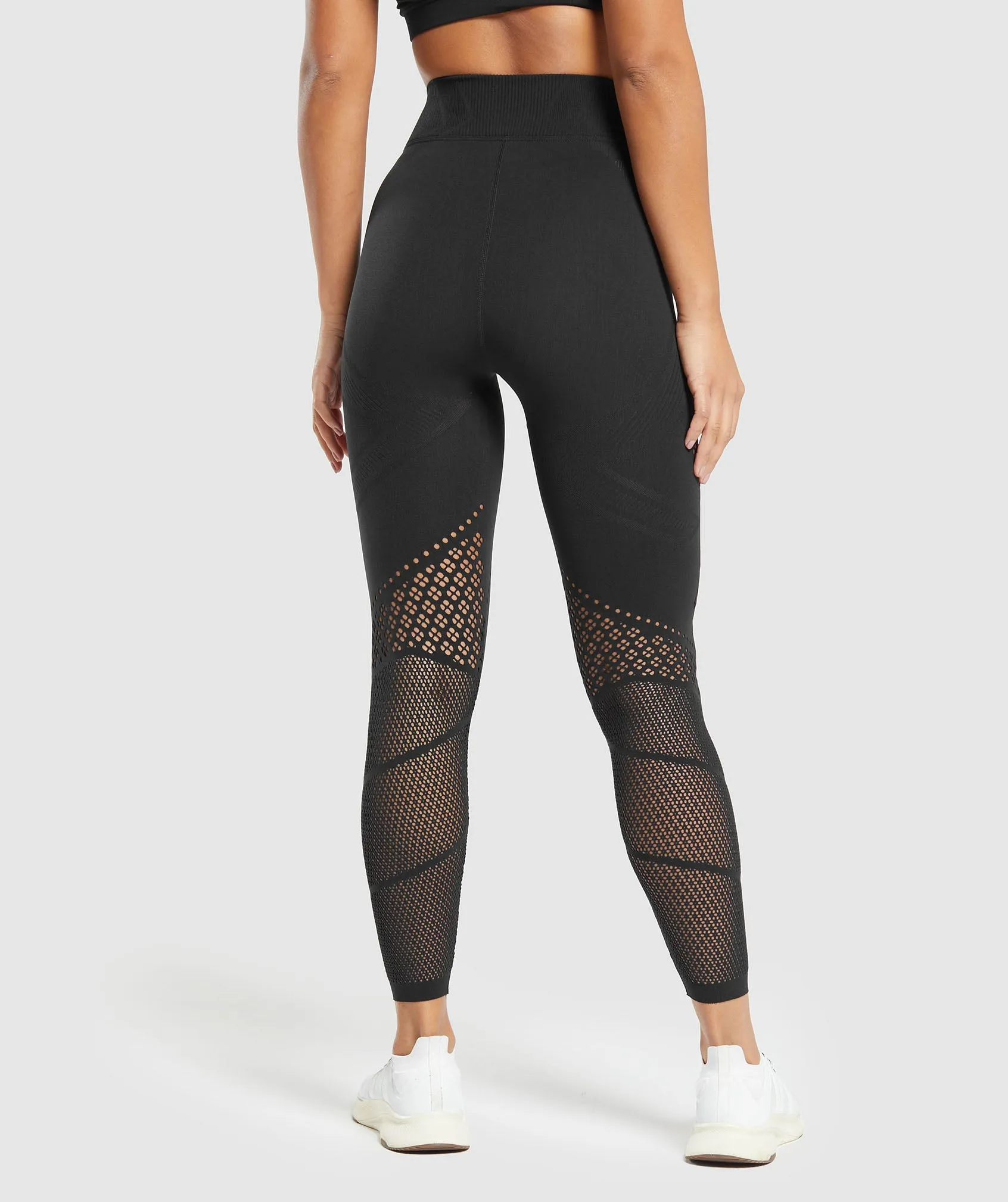 Gymshark Warp Knit Gradient Tights - Black