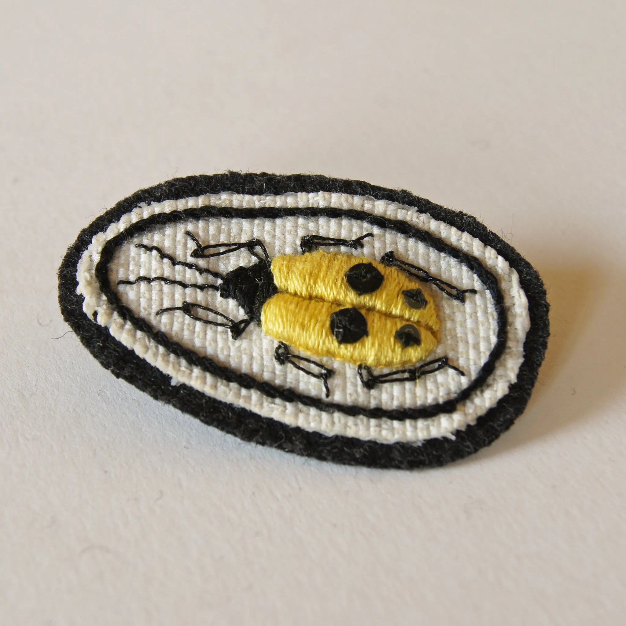 Hand Embroidered Sew On Patches Set of Two Jewel Beetles Buprestidae