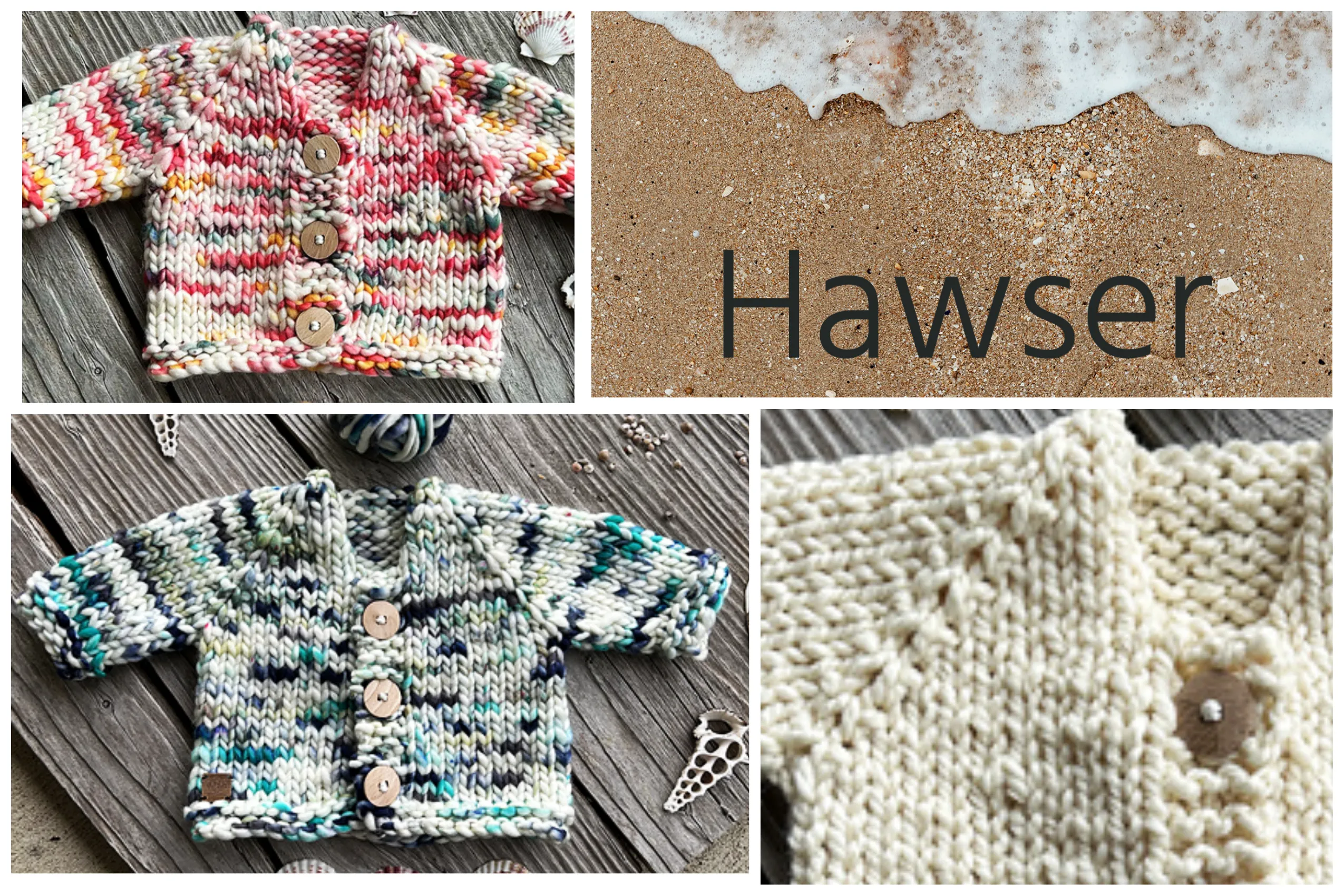 Hawser Baby Cardi Super Bulky Weight Knitting Pattern