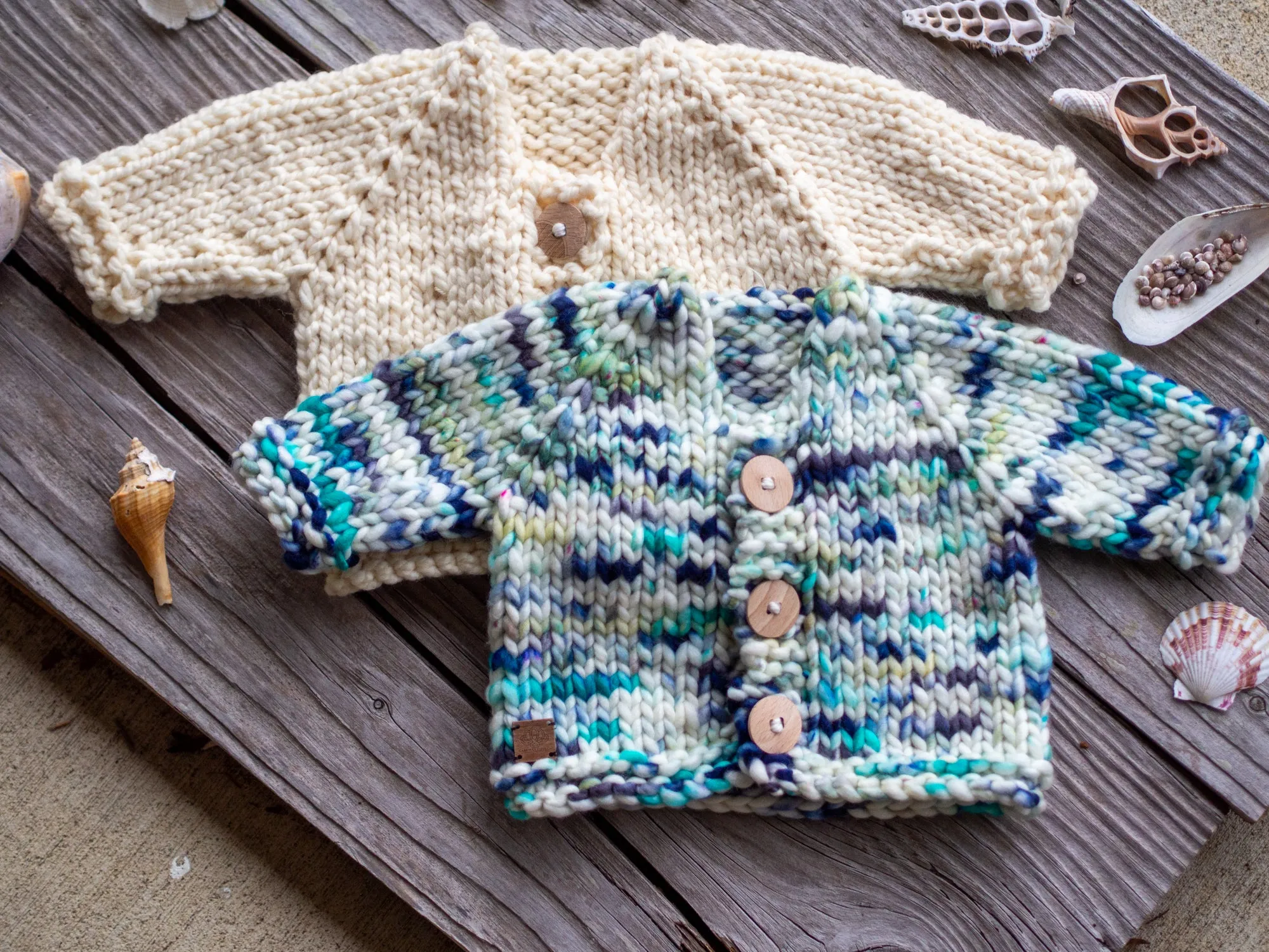 Hawser Baby Cardi Super Bulky Weight Knitting Pattern