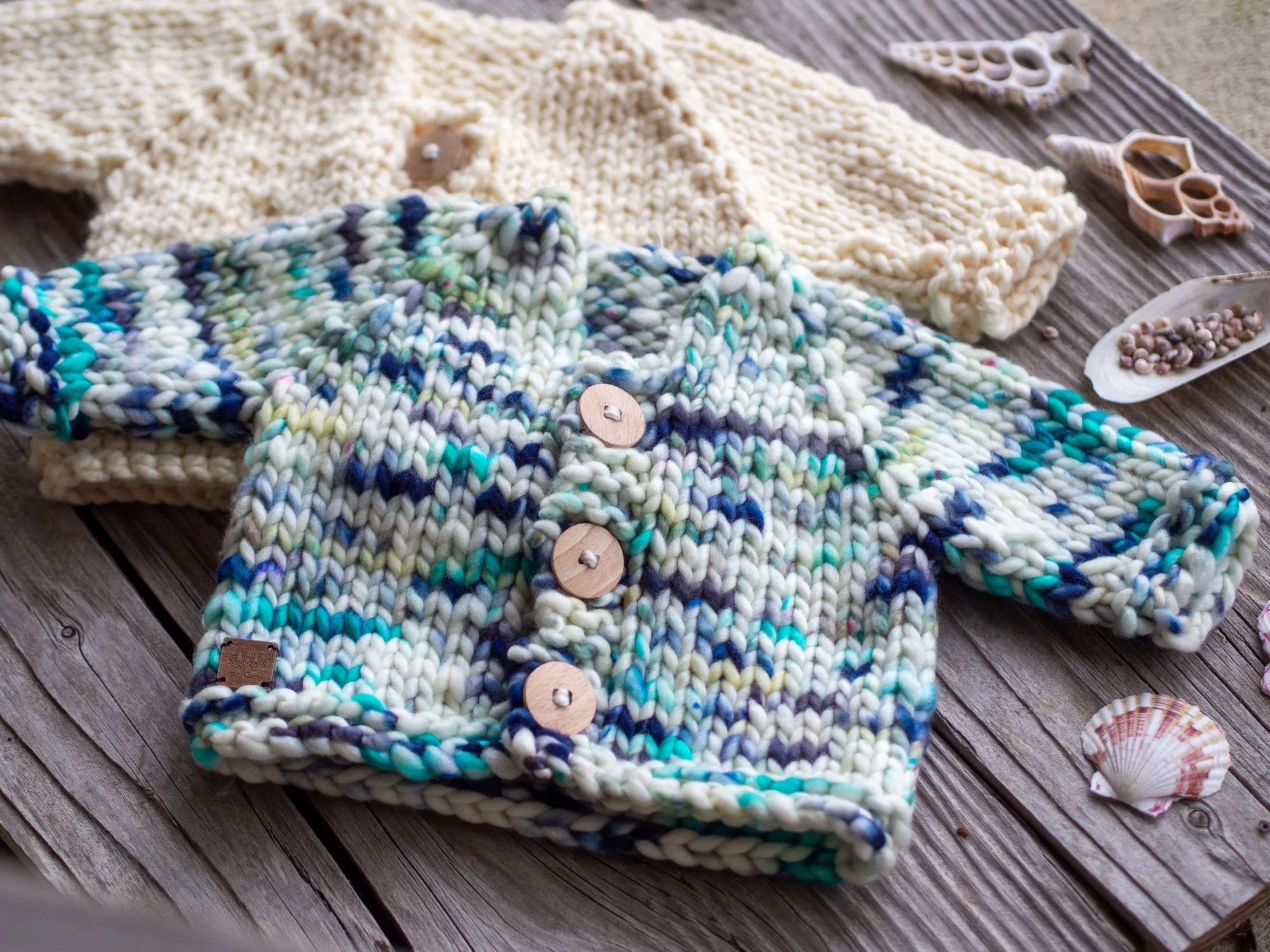 Hawser Baby Cardi Super Bulky Weight Knitting Pattern