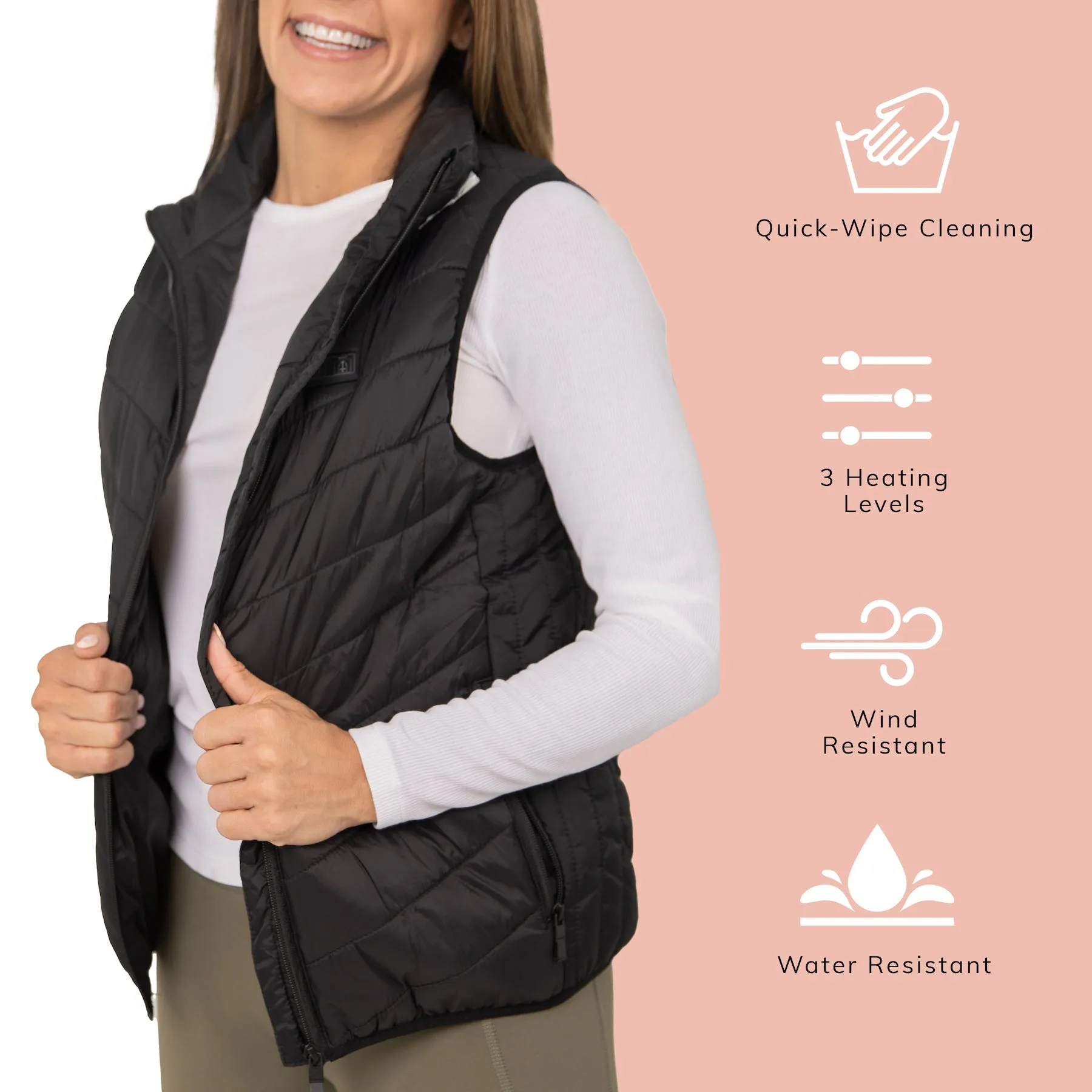 Heated Vest | Insulated Electric Warming Jacket for Hiking, Hunting, Outdoor Activities (Battery Not Included)