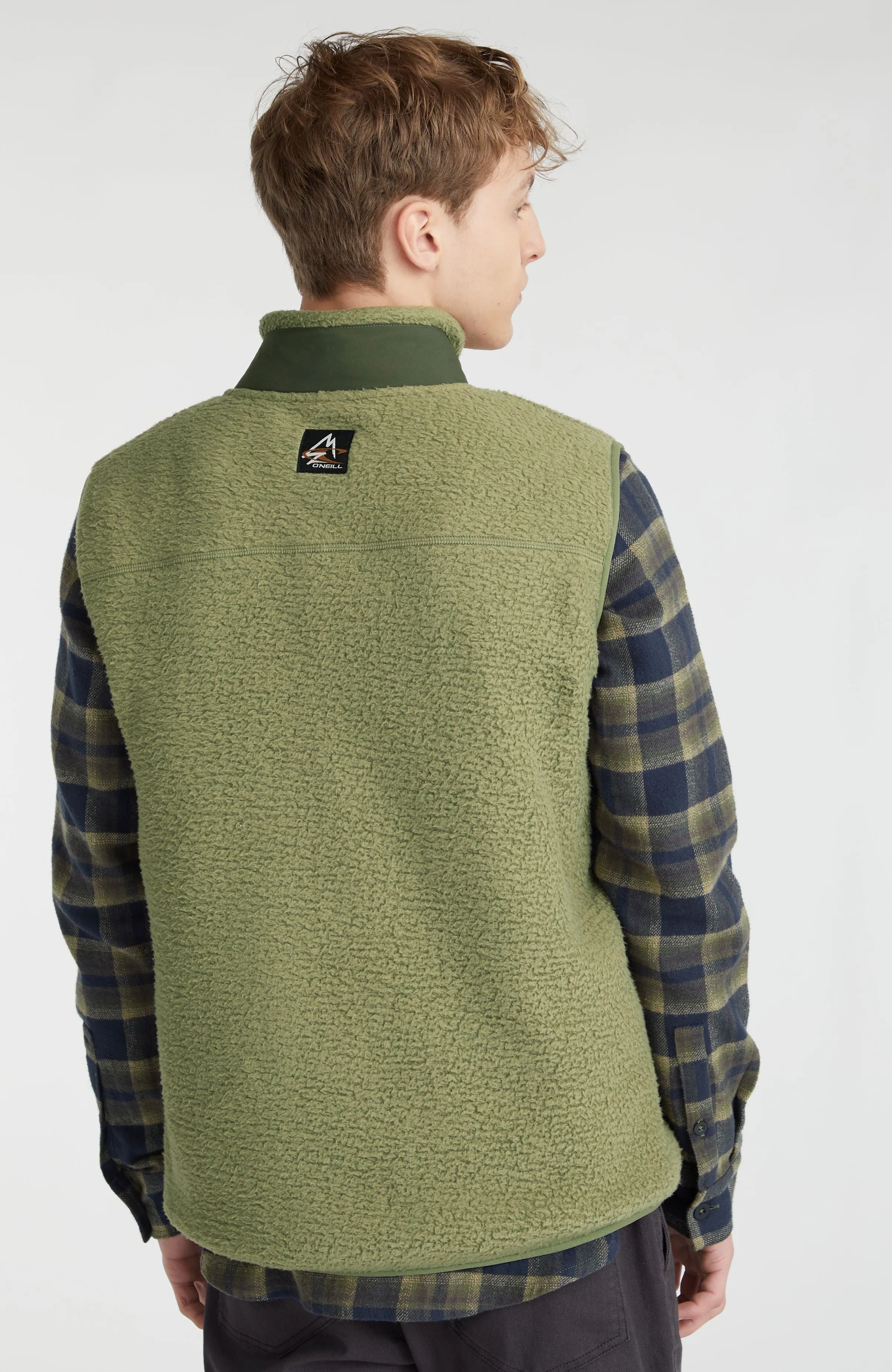 High-Pile Gilet | Deep Lichen Green